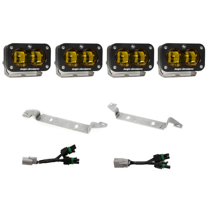 Baja Designs S2 SAE OEM Fog Light Replacement Kit - 2025-2026 Toyota 4Runner NOTE: TRD Pro/Trailhunter (Amber)