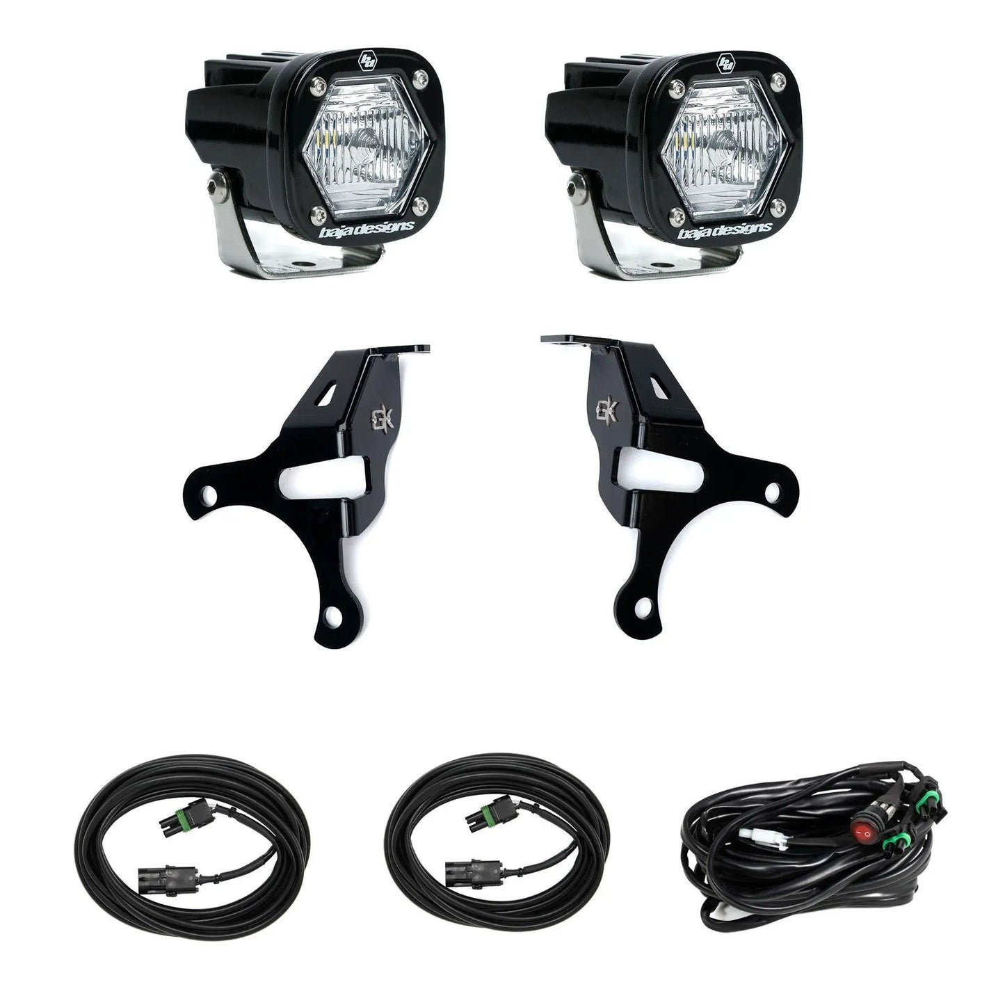 Baja Designs S1 Knuckle Pods Light Kit - 2018-2026 Jeep JL Wrangler/JT Gladiator (Clear) by Baja Designs