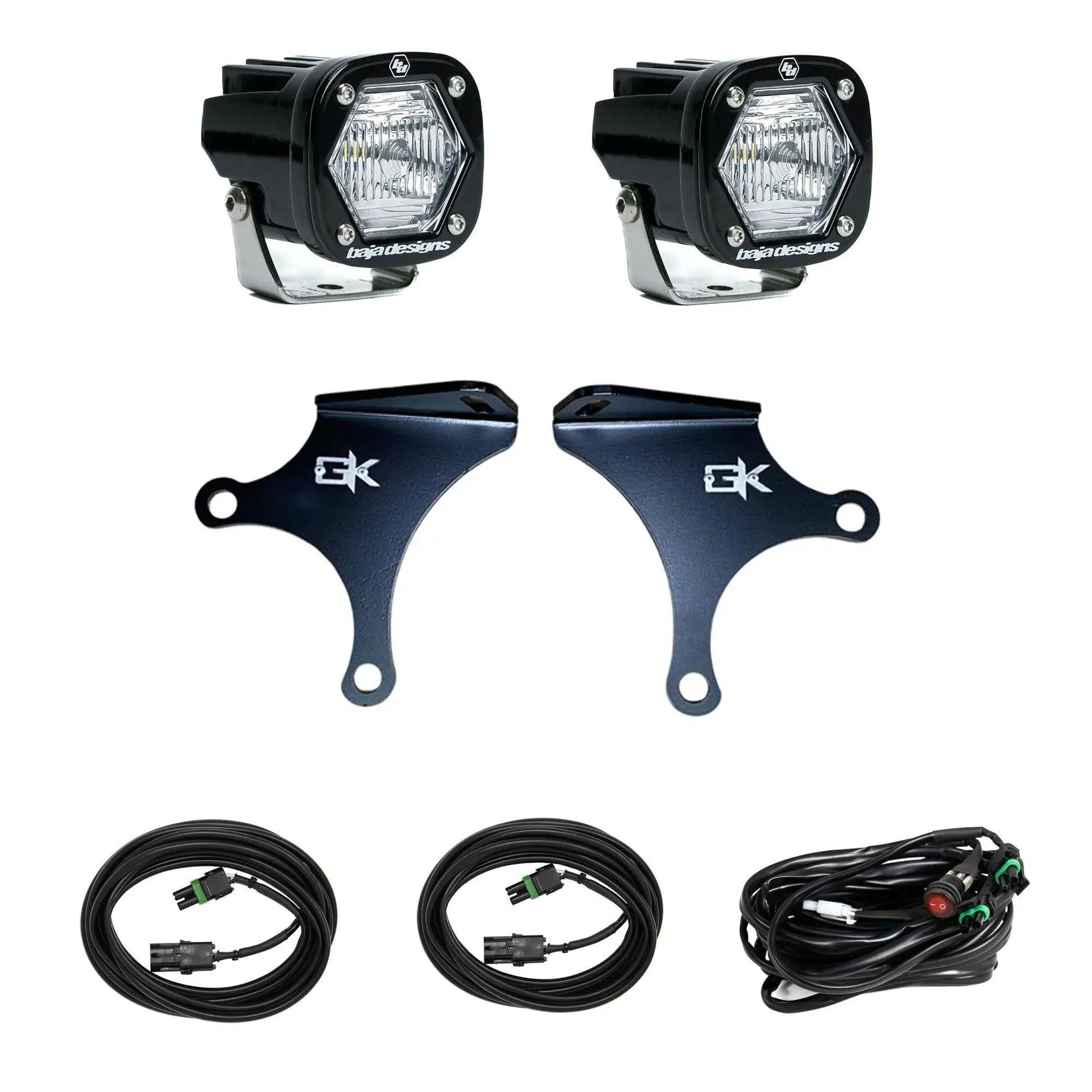Baja Designs S1 Knuckle Pods Light Kit - 2007-2018 Jeep JK Wrangler (Clear) by Baja Designs