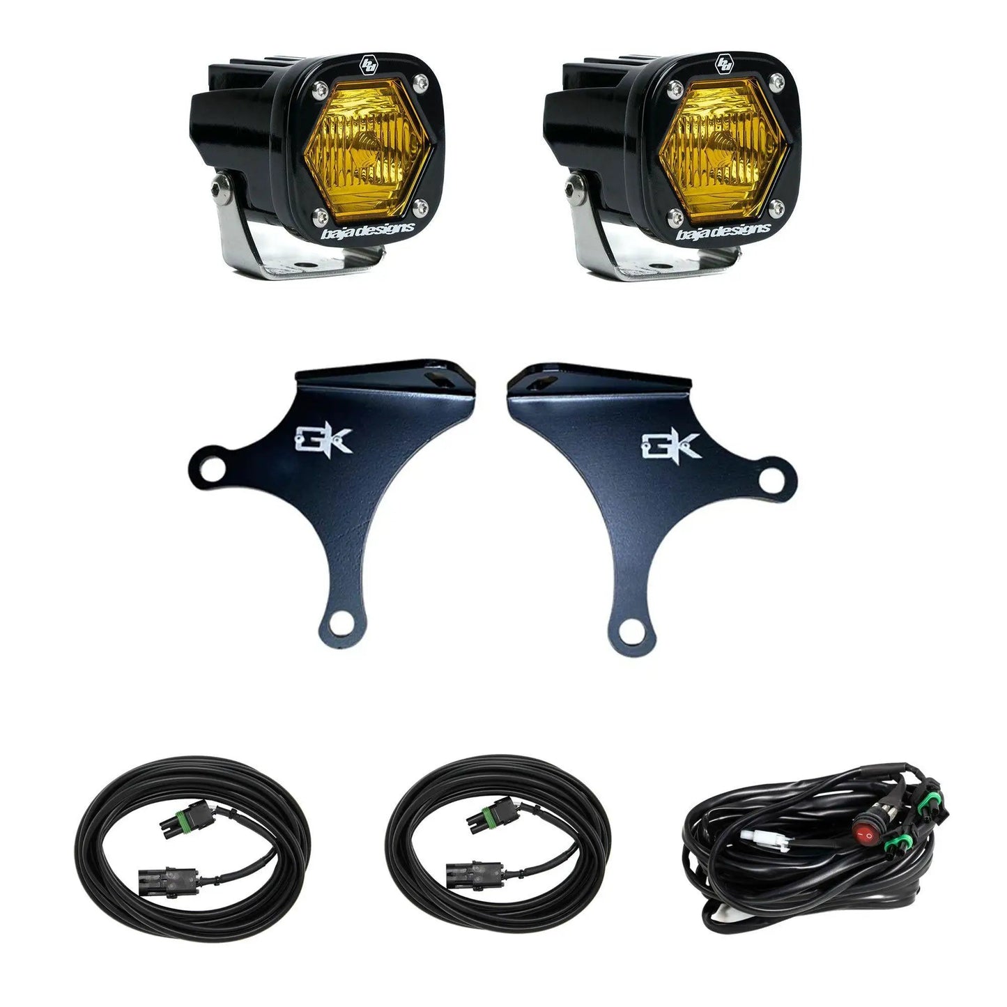 Baja Designs S1 Knuckle Pods Light Kit - 2007-2018 Jeep JK Wrangler (Baja Amber) by Baja Designs