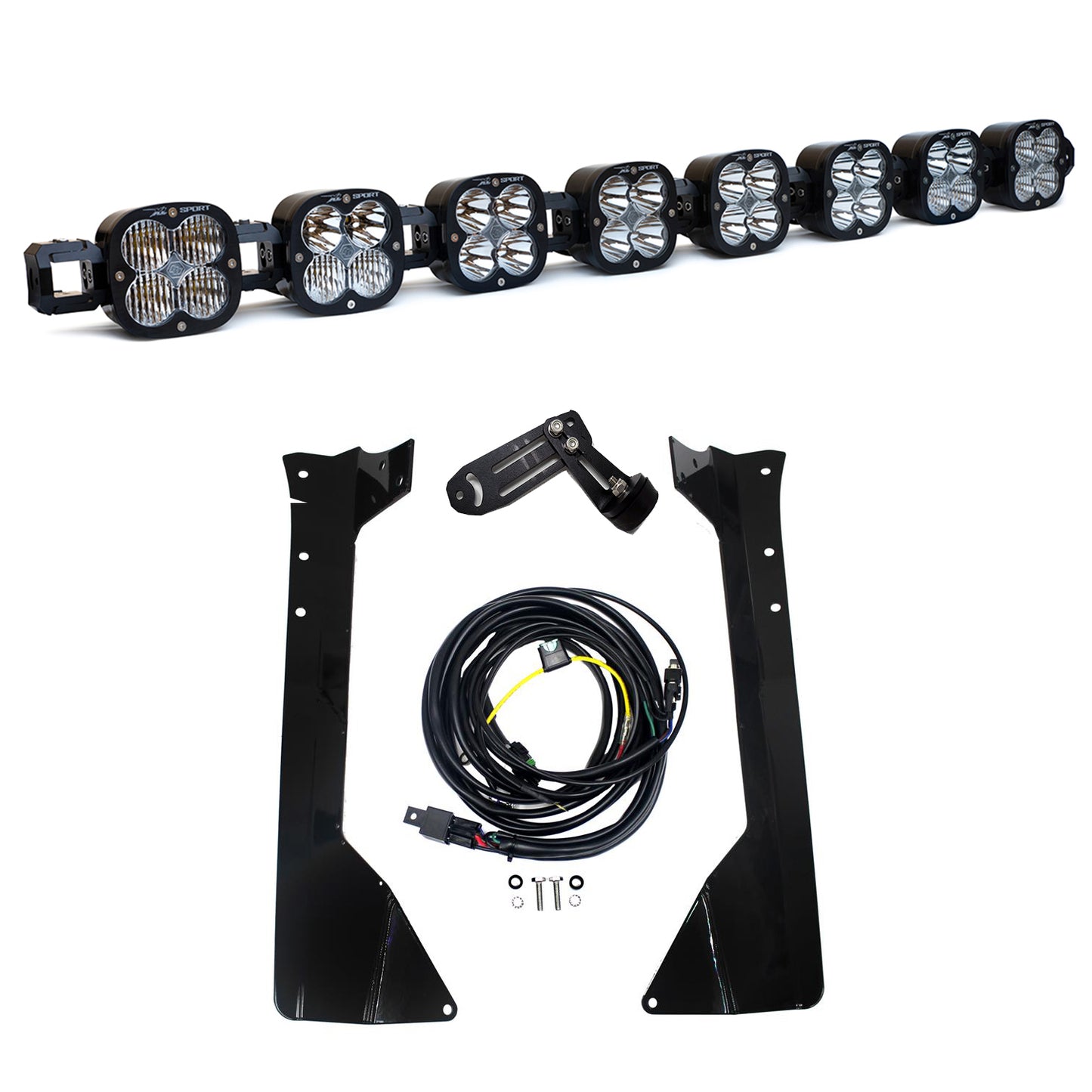 Baja Designs XL Sport Linkable Roof Mount Kit - '07-18 Wrangler JK (Multi-Pattern; Clear)