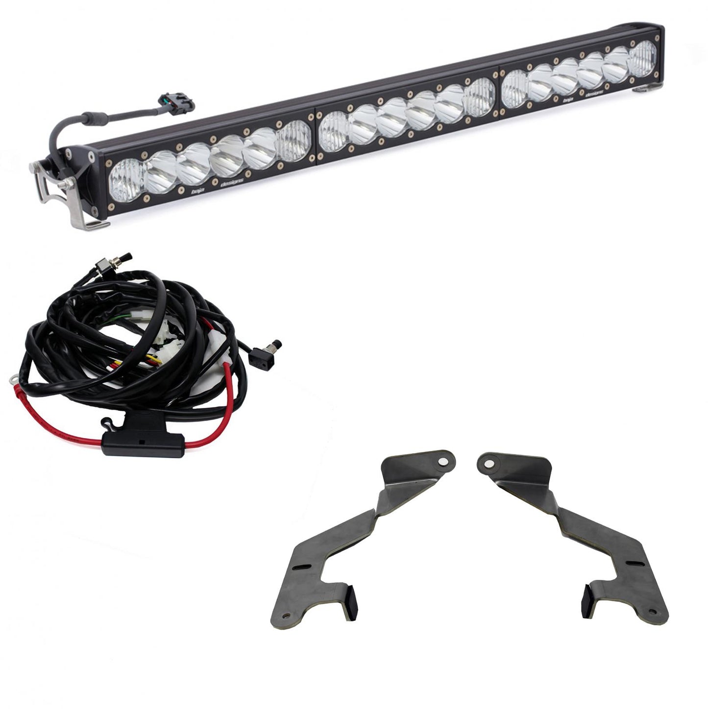 Baja Designs OnX6+ 30 Inch Grille Lower Kit - '14-21 Tundra, '23-On Sequoia (Driving/Combo; Clear)