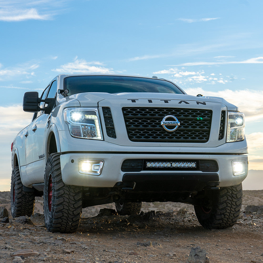 Baja Designs Squadron-R Sport Fog Pocket Kit - '16-19 Titan (Wide Cornering; Clear)