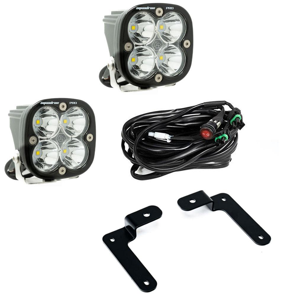 Baja Designs Squadron Pro A-Pillar Kit - '20-26 Gladiator / '18-26 Wrangler JL (Spot; Clear)