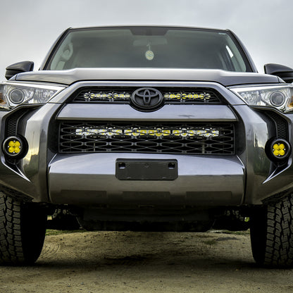 Baja Designs S8 Dual 10 Inch Grille Upper Kit - '14-18 4Runner (Driving/Combo; Clear)