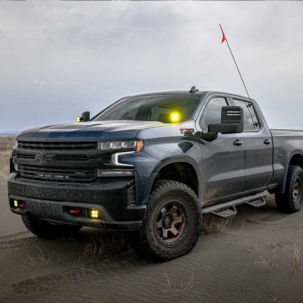 Baja Designs Squadron Sport Fog Pocket Kit - '19-22 Silverado 1500 / '20-22 2500HD/3500HD (Wide Cornering; Clear)