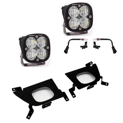 Baja Designs Squadron Sport Fog Pocket Kit - '19-22 Silverado 1500 / '20-22 2500HD/3500HD (Wide Cornering; Clear)