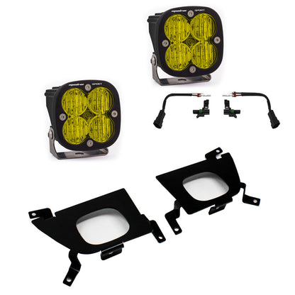 Baja Designs Squadron Sport Fog Pocket Kit - '19-22 Silverado 1500 / '20-22 2500HD/3500HD (Wide Cornering; Baja Amber)