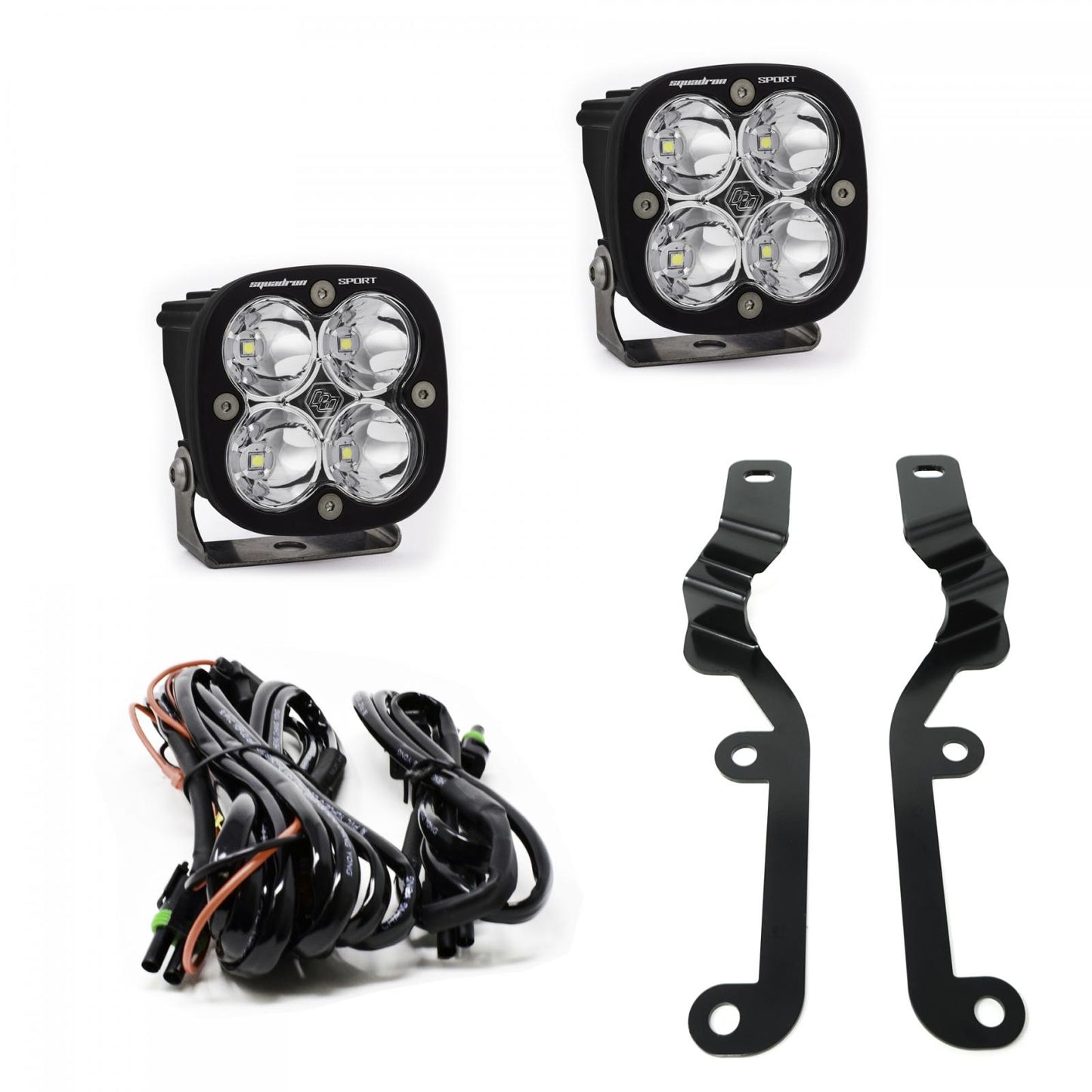 Baja Designs Squadron Sport A-Pillar Kit - '19-24 Silverado 1500 (Spot; Clear)