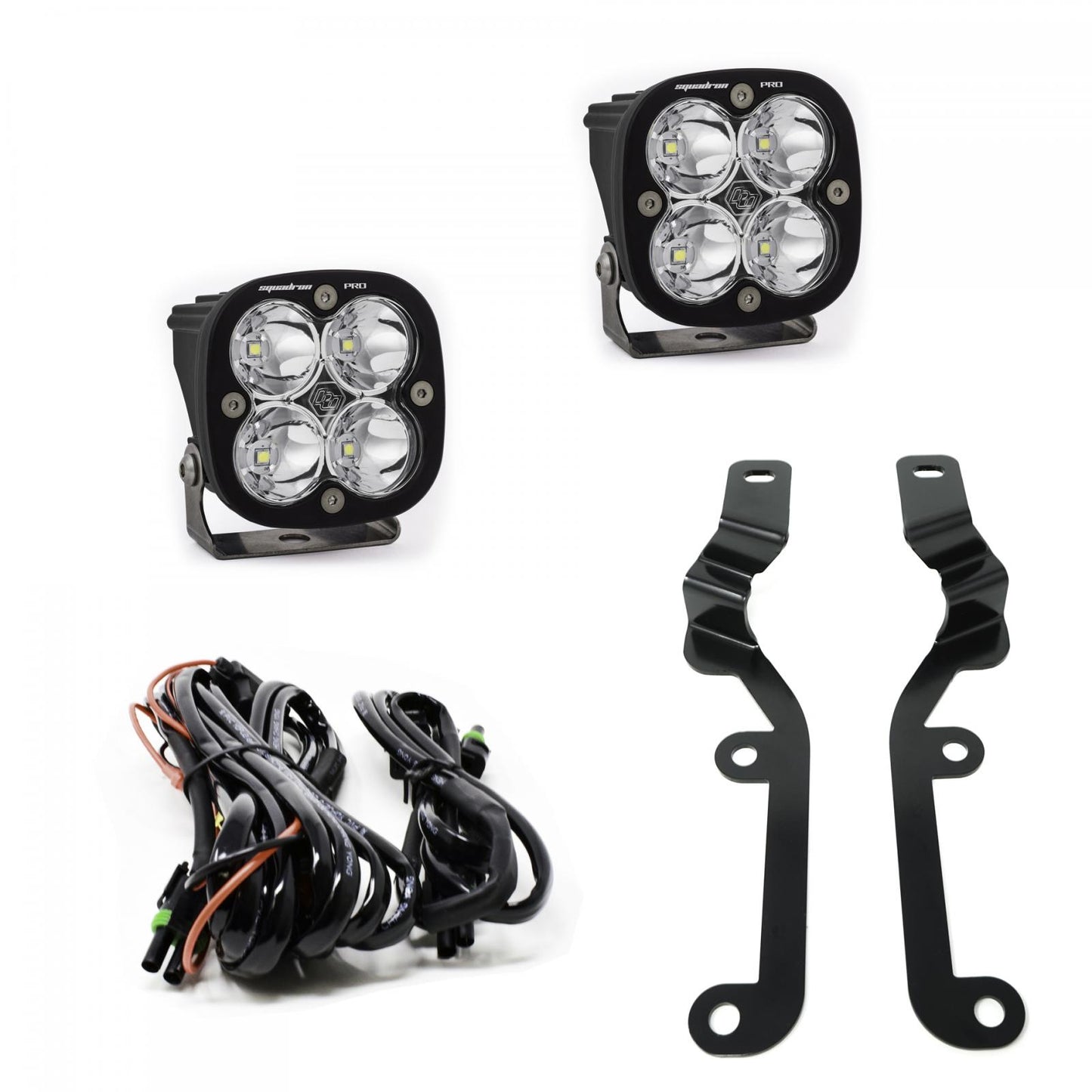 Baja Designs Squadron Pro A-Pillar Kit - '19-24 Silverado 1500 (Spot; Clear)