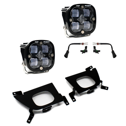 Baja Designs Squadron SAE Fog Pocket Kit - '19-22 Silverado 1500 / '20-22 2500HD/3500HD (SAE Fog; Clear)