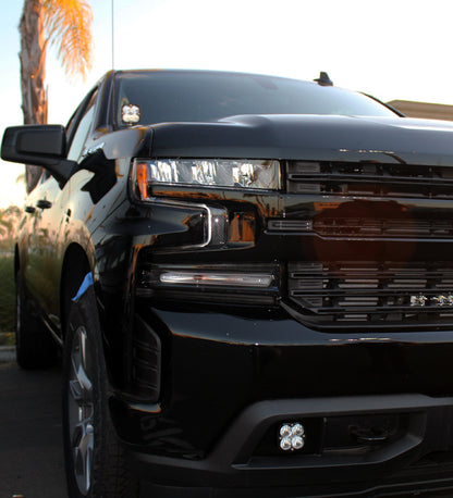 Baja Designs Squadron SAE Fog Pocket Kit - '19-22 Silverado 1500 / '20-22 2500HD/3500HD (SAE Fog; Baja Amber)