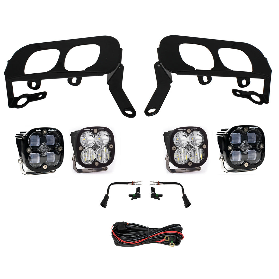 Baja Designs Squadron Sport/SAE Dual Fog Pocket Light Kit - 2014-15 Chevrolet Silverado 1500 (SAE Fog, Clear)