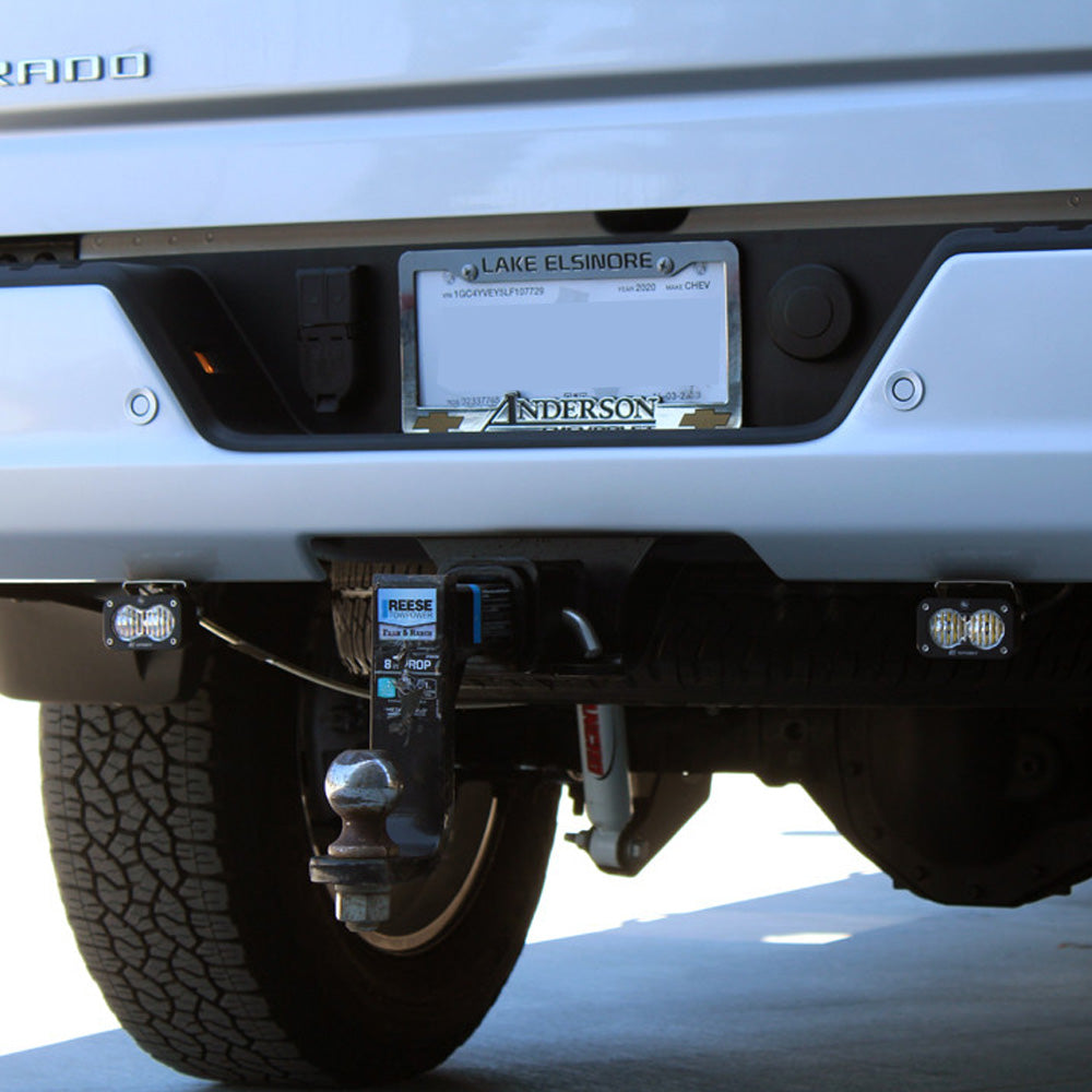 Baja Designs S2 Sport Dual Reverse Kit - '20-22 Silverado 2500HD/3500HD (Wide Cornering; Clear)