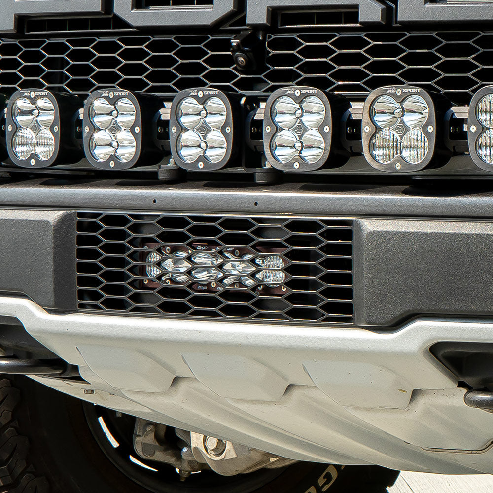 Baja Designs OnX6+ 10 Inch Grille Lower Kit - '17-20 F-150 Raptor (Driving/Combo; Clear)