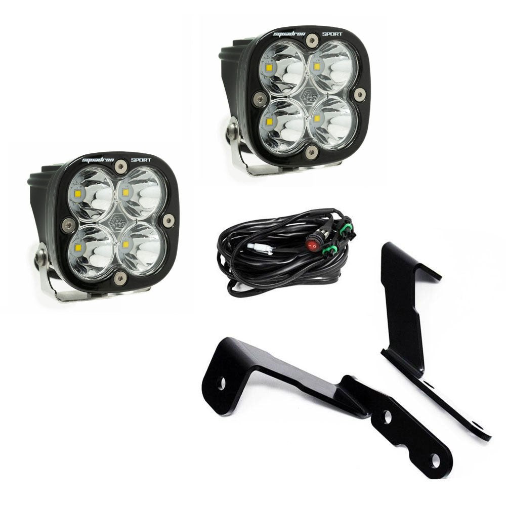 Baja Designs Squadron Sport A-Pillar Kit - '07-13 Avalanche / Silverado/Sierra 1500/2500HD/3500HD {'07 New Body Style} / Tahoe / Yukon (SPOT; Clear)