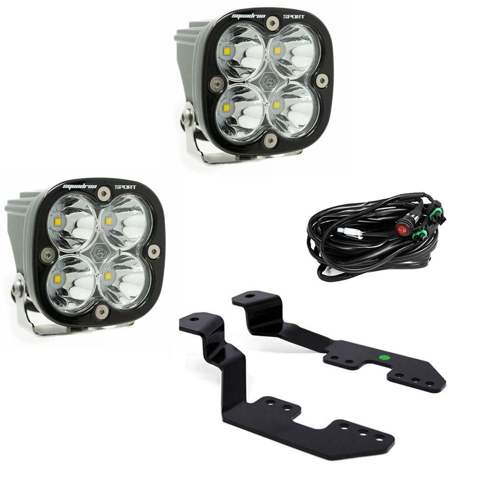 Baja Designs Squadron Sport A-Pillar Kit - '14-18 Silverado/Sierra 1500; '15-19 Colorado/Canyon (Spot; Clear)