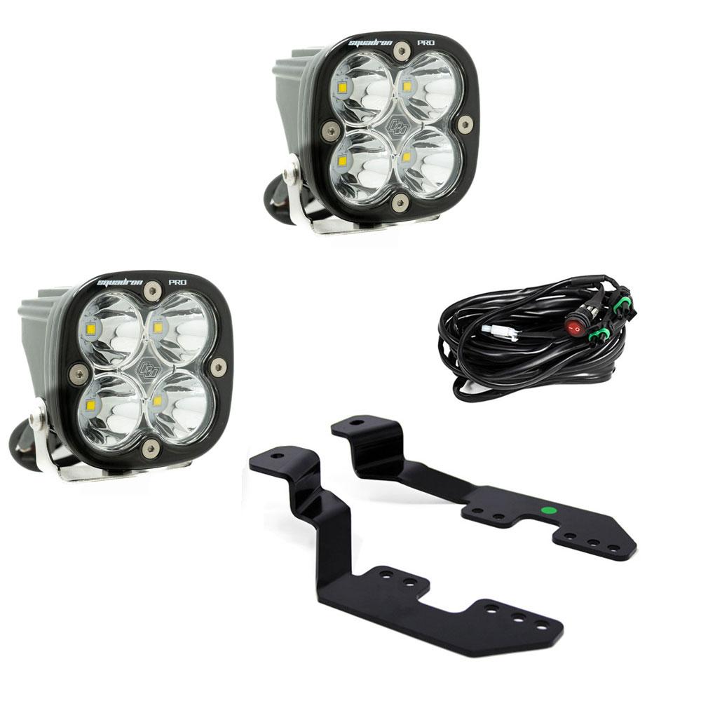 Baja Designs Squadron Pro A-Pillar Kit - '14-18 Silverado/Sierra 1500; '15-19 Colorado/Canyon (Spot; Clear)