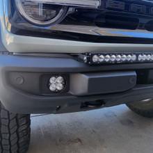 Baja Designs Squadron Pro Fog Pocket Kit - '19-23 Ranger; '21-25 Bronco w/ OE Plastic Bumper (Wide Cornering; Clear)