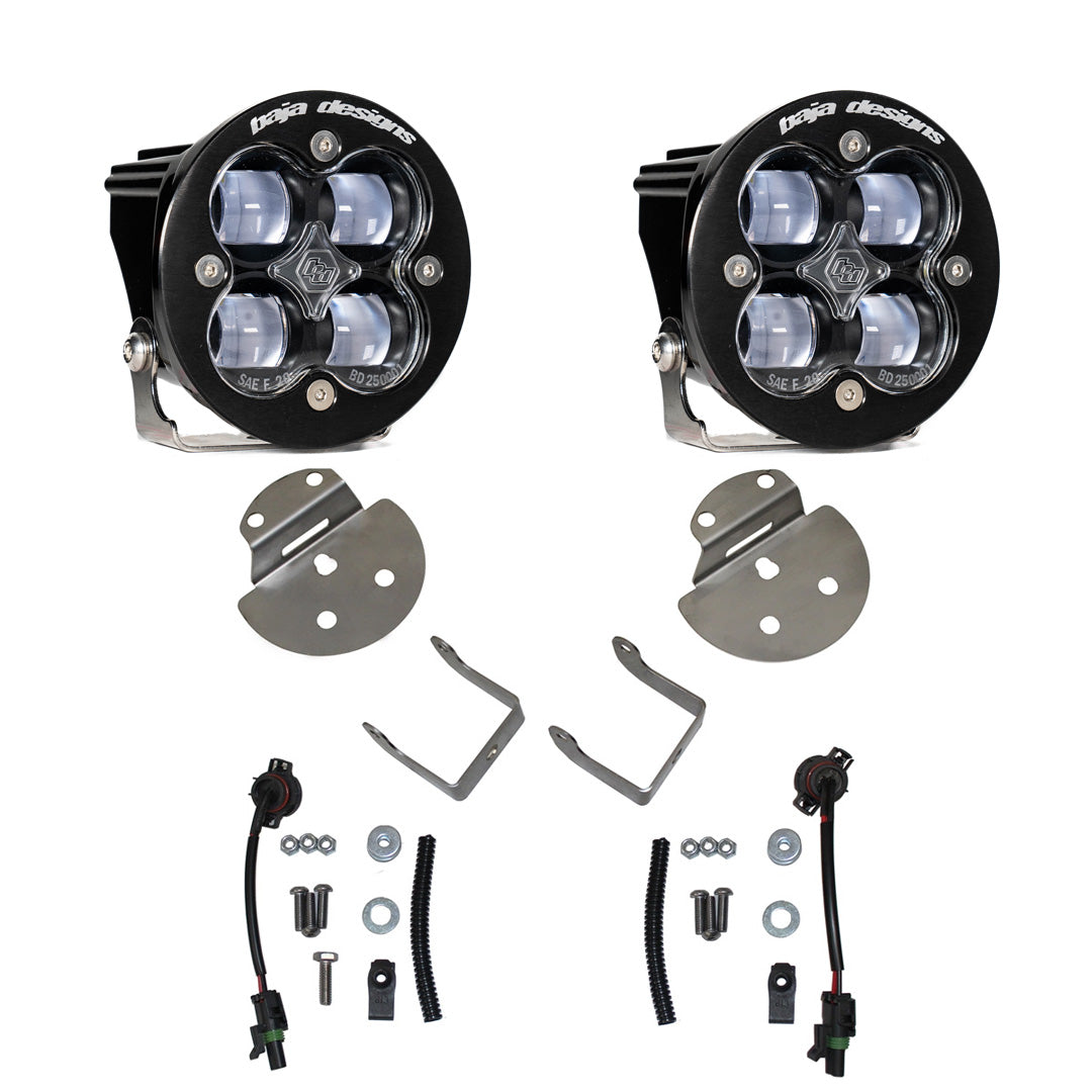 Baja Designs Squadron SAE Fog Pocket Kit - '15-19 Colorado/Canyon / Silverado/Sierra 2500HD/3500HD (SAE Fog; Clear)