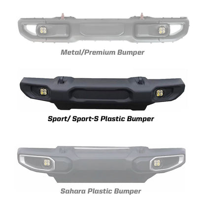 Baja Designs Squadron-R SAE Fog Pocket Kit - '20-26 Gladiator / '18-26 Wrangler JL; w/ OE Sport Bumper (SAE Fog; Clear)