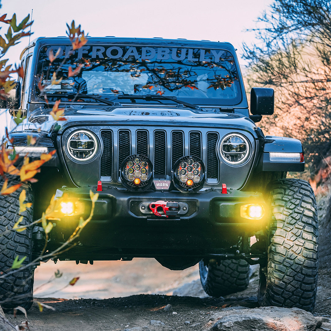 Baja Designs Squadron-R SAE Fog Pocket Kit - '20-26 Gladiator / '18-26 Wrangler JL; w/ OE Rubicon Bumper (SAE Fog; Clear)