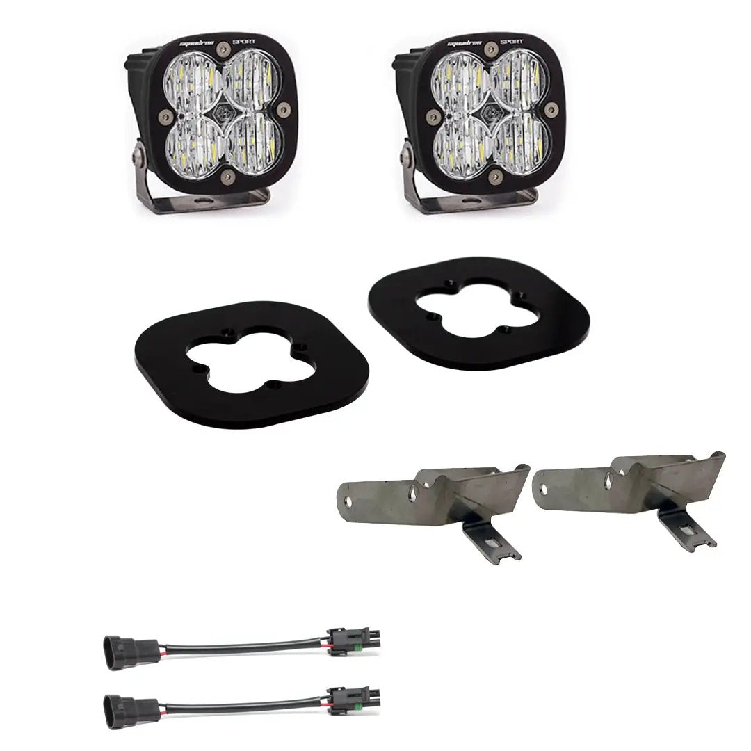 Baja Designs Squadron Sport Fog Pocket Kit - '11-16 F-250/350 Super Duty (Wide Cornering; Clear) by Baja Designs