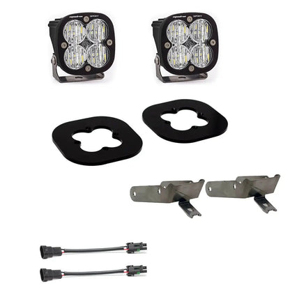 Baja Designs Squadron Sport Fog Pocket Kit - '11-16 F-250/350 Super Duty (Wide Cornering; Clear) by Baja Designs