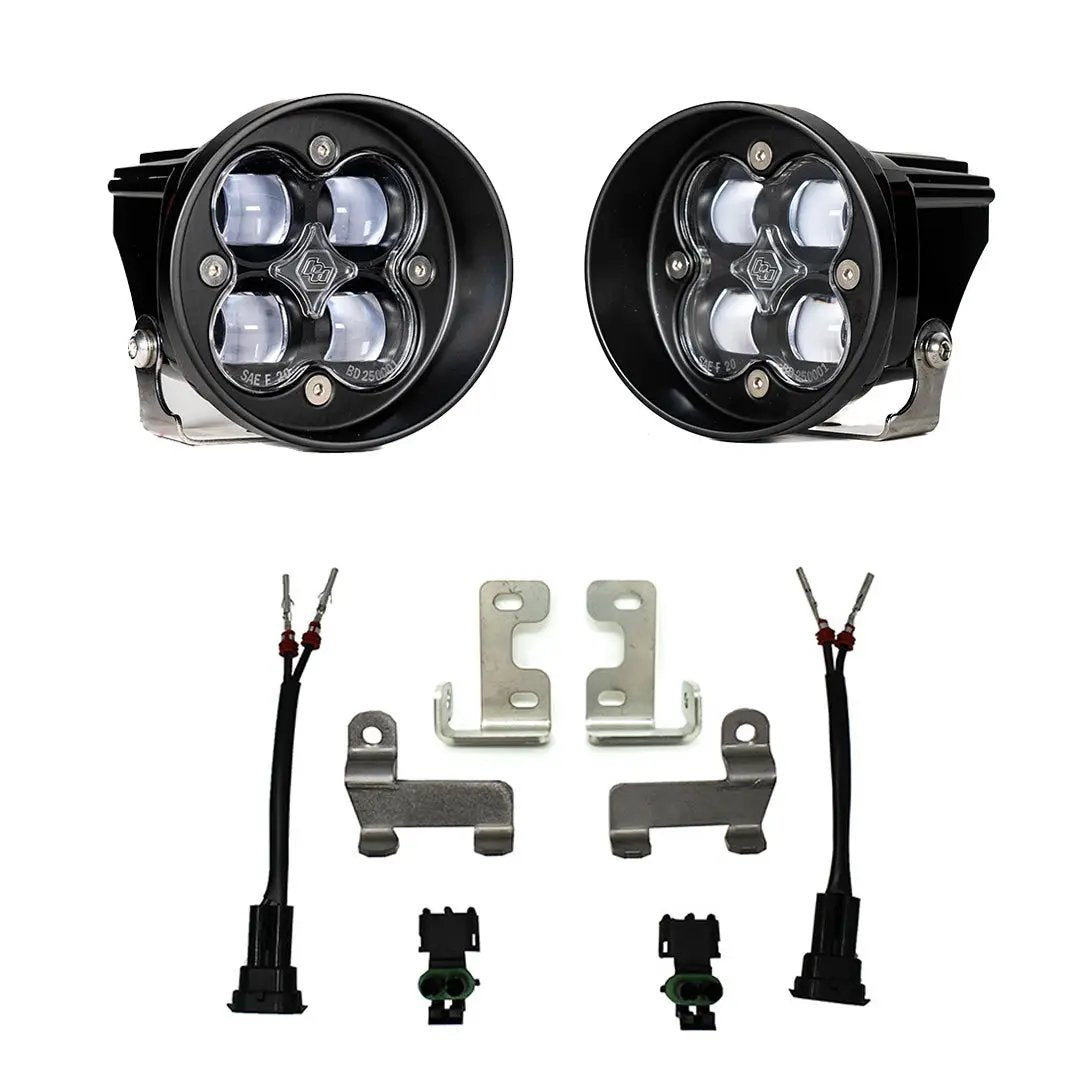 Baja Designs Squadron-R SAE Fog Pocket Kit - '10-24 4Runner; '12-23 Tacoma; '14-21 Tundra, '23-On Sequoia (SAE Fog; Clear) by Baja Designs