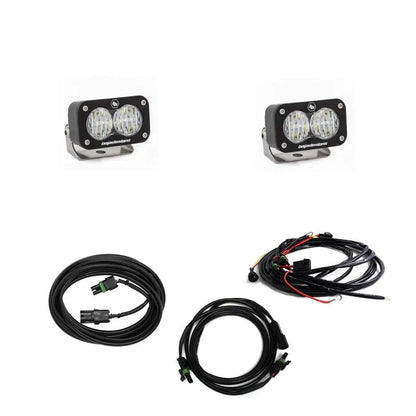 Baja Designs S2 Sport Dual Reverse Kit - '18-25 Wrangler JL; w/ OE Rubicon, Sahara Bumper (Wide Cornering; Clear; Toggle Wiring) by Baja Designs