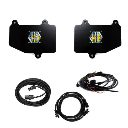 Baja Designs S1 Dual Reverse Kit - '20-26 Gladiator; w/ OE Bumper (Wide Cornering; Clear; Toggle Wiring) by Baja Designs