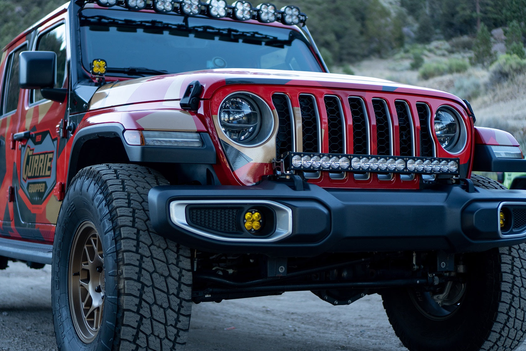 Baja Designs OnX6+ 30 Inch Bumper Kit - '20-26 Gladiator / '18-26 Wrangler JL; w/ OE Plastic Bumper (Driving/Combo; Clear; Upfitter Wiring) by Baja Designs