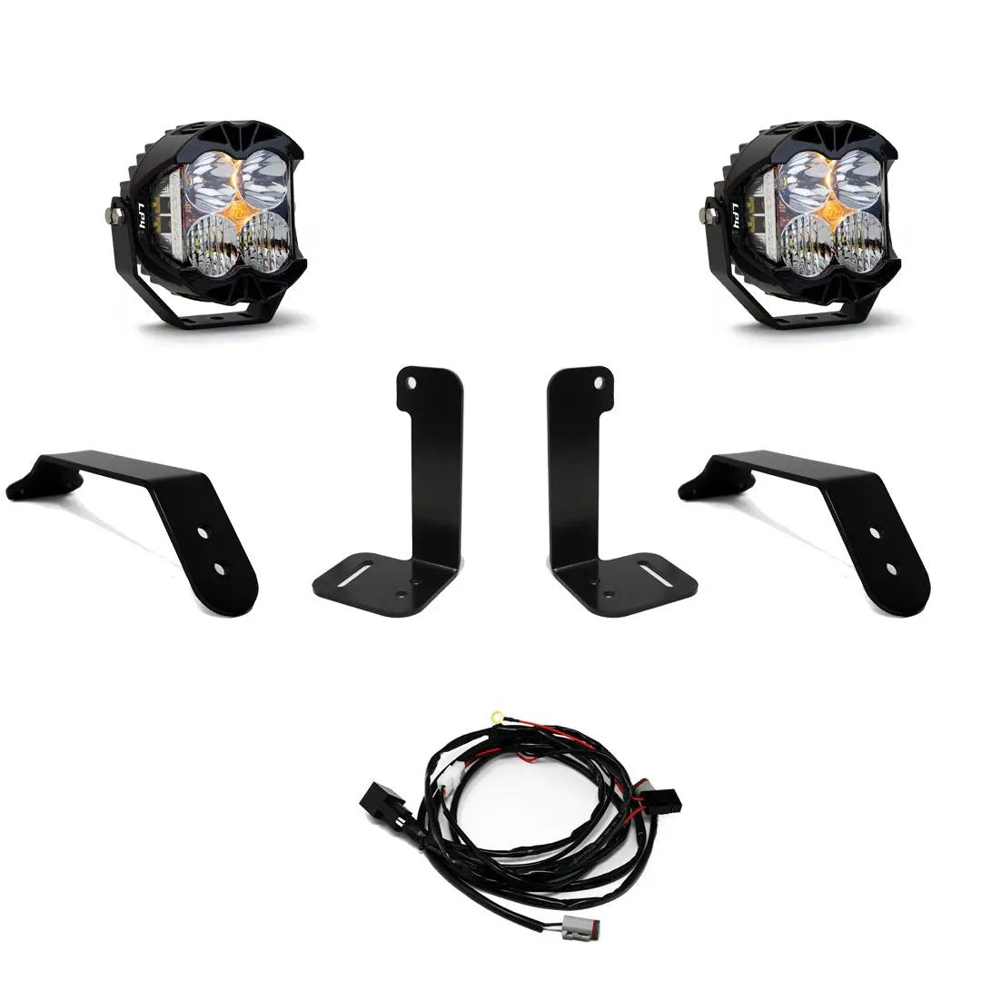 Baja Designs LP4 Pro Bumper Kit - '20-26 Gladiator / '18-26 Wrangler JL; w/ OE Plastic Bumper (Driving/Combo; Clear; Toggle Wiring) by Baja Designs