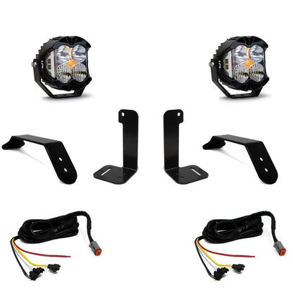 Baja Designs LP4 Pro Bumper Kit - '20-26 Gladiator / '18-26 Wrangler JL; w/ OE Plastic Bumper (Driving/Combo; Clear; Upfitter Wiring) by Baja Designs