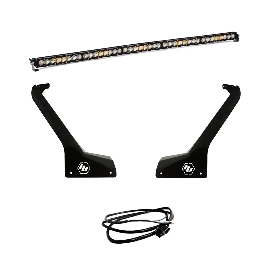 Baja Designs S8 50 Inch Roof Mount Kit - '20-26 Gladiator / '18-26 Wrangler JL; Exc. Rubicon 392 (Driving/Combo; Clear; Upfitter Wiring) by Baja Designs