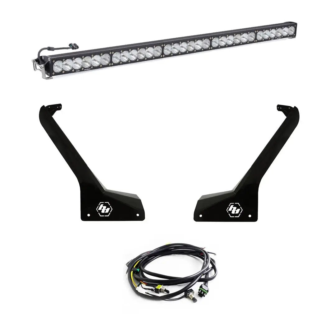 Baja Designs OnX6+ 50 Inch Roof Mount Kit - '20-26 Gladiator / '18-26 Wrangler JL; Exc. Rubicon 392 (Driving/Combo; Clear; Toggle Wiring) by Baja Designs