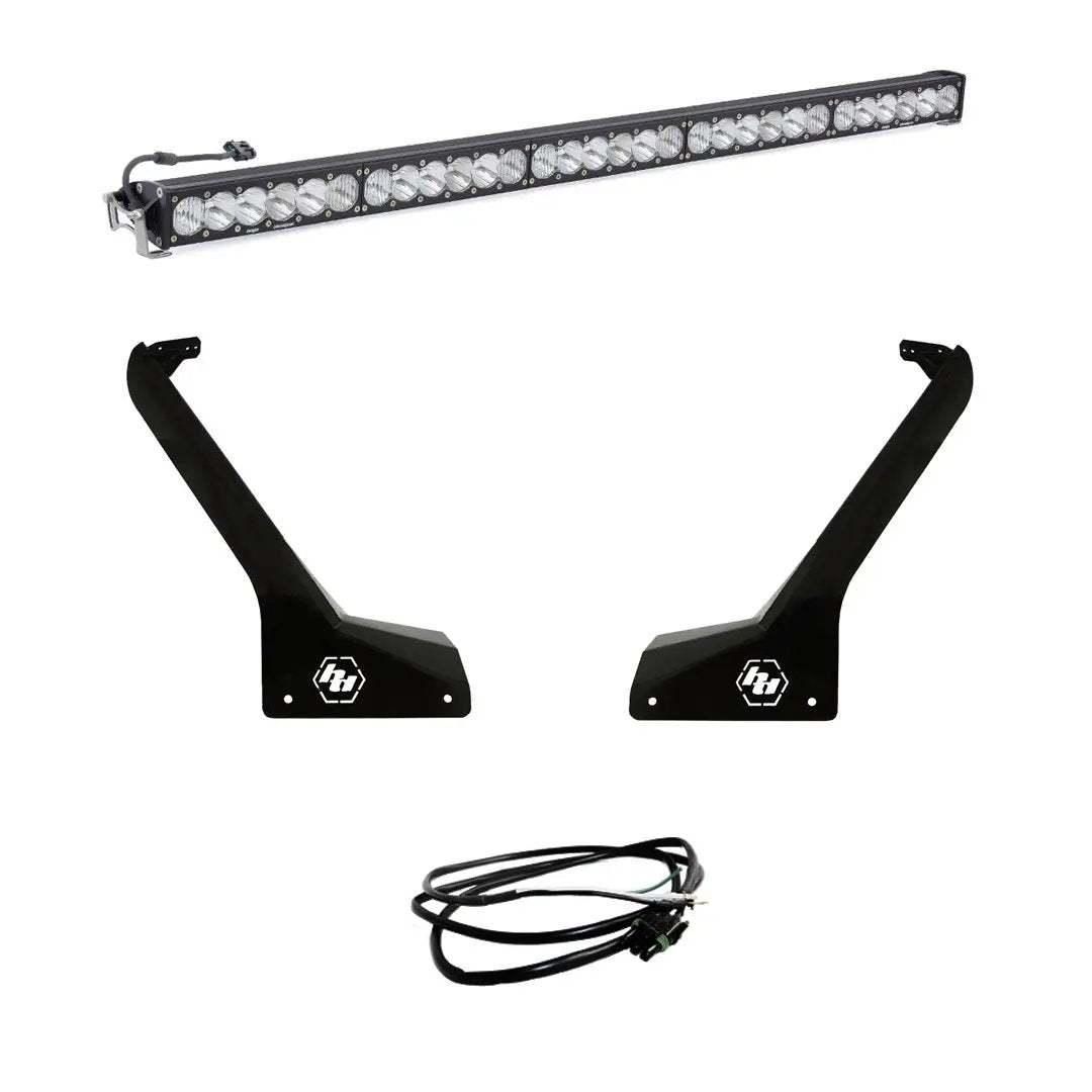 Baja Designs OnX6+ 50 Inch Roof Mount Kit - '20-26 Gladiator / '18-26 Wrangler J; Exc. Rubicon 392L (Driving/Combo; Clear; Upfitter Wiring) by Baja Designs