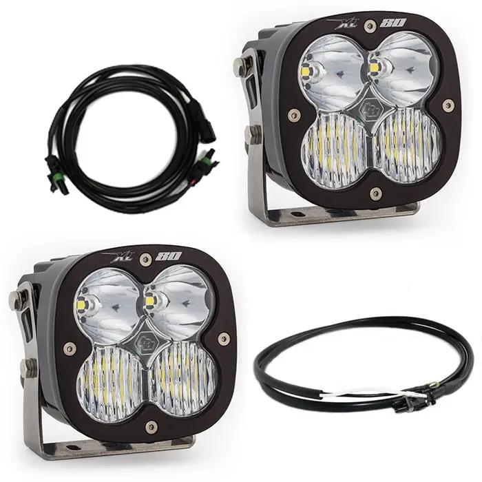 Baja Designs XL80 Bumper Kit - '20-26 Gladiator / '18-26 Wrangler JL; w/ OE Steel Bumper (Driving/Combo; Clear; Upfitter Wiring) by Baja Designs
