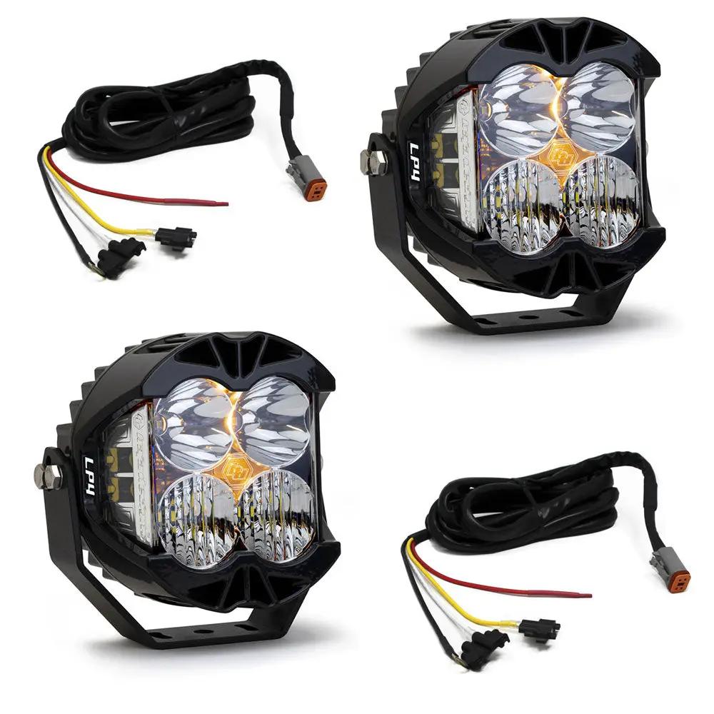 Baja Designs LP4 Pro Bumper Kit - '20-26 Gladiator / '18-26 Wrangler JL; w/ OE Steel Bumper (Driving/Combo; Clear; Upfitter Wiring) by Baja Designs