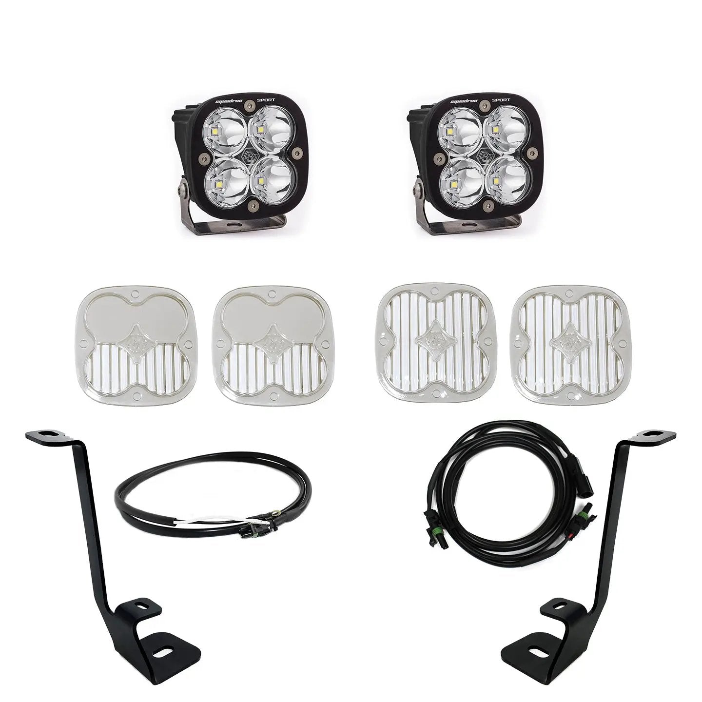 Baja Designs Squadron Sport A-Pillar Kit - '21-23 F-150 (Spot; Clear; Upfitter Wiring) by Baja Designs