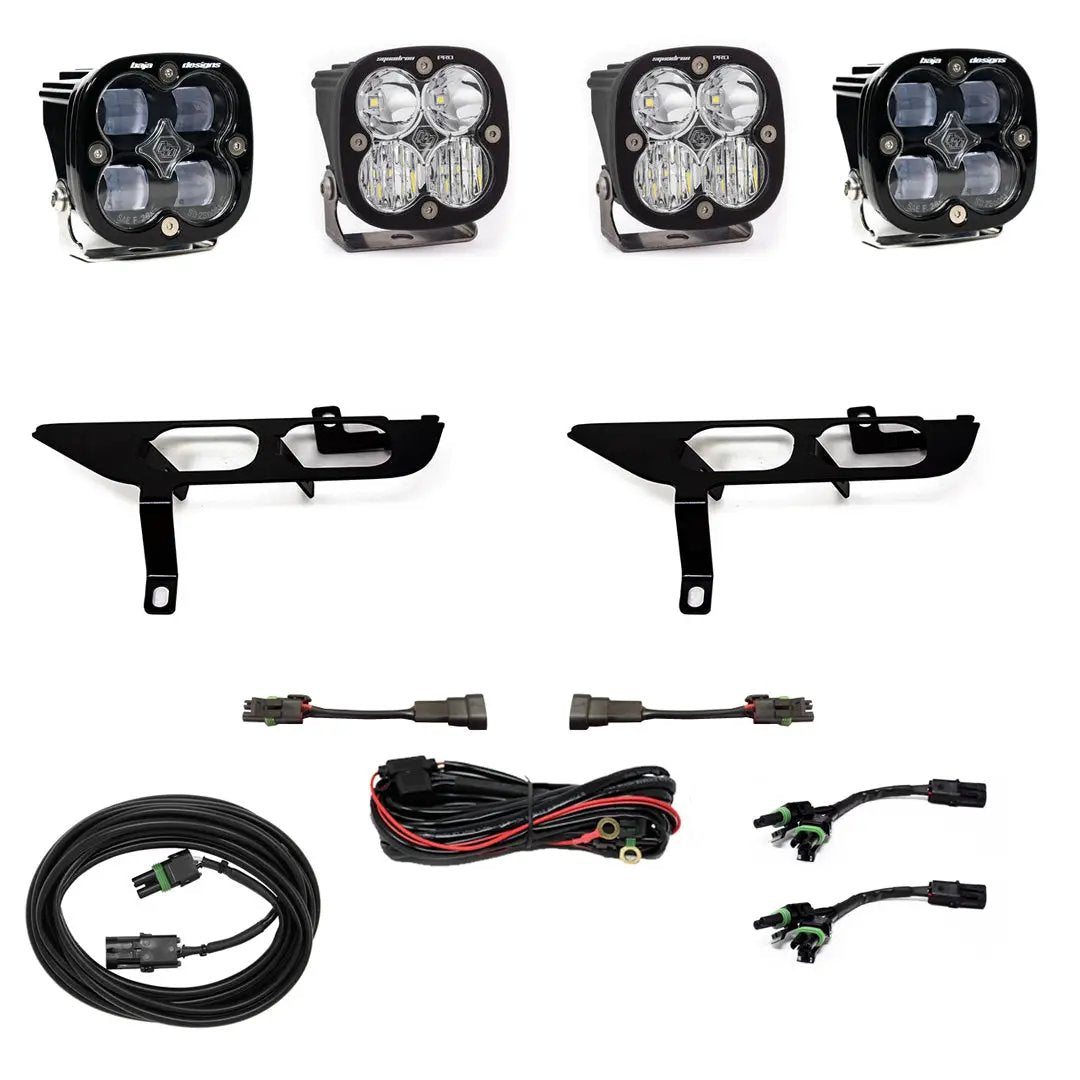 Baja Designs Squadron SAE/Sport Fog Pocket Kit - '21-23 F-150 w/o DRL (SAE Fog; Clear; Toggle Wiring) by Baja Designs