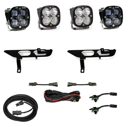 Baja Designs Squadron SAE/Sport Fog Pocket Kit - '21-23 F-150 w/o DRL (SAE Fog; Clear; Toggle Wiring) by Baja Designs