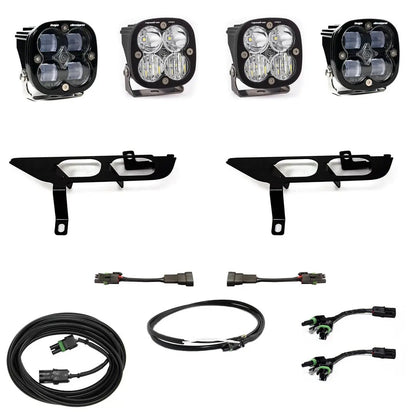 Baja Designs Squadron SAE/Sport Fog Pocket Kit - '21-23 F-150 w/o DRL (SAE Fog; Clear; Upfitter Wiring) by Baja Designs