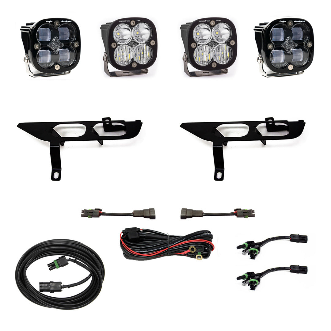 Baja Designs Squadron SAE/Pro Fog Pocket Kit - '21-23 F-150 w/o DRL (SAE Fog; Clear; Toggle Wiring) by Baja Designs