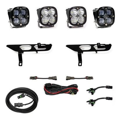 Baja Designs Squadron SAE/Pro Fog Pocket Kit - '21-23 F-150 w/o DRL (SAE Fog; Clear; Toggle Wiring) by Baja Designs