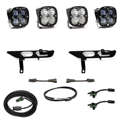 Baja Designs Squadron SAE/Pro Fog Pocket Kit - '21-23 F-150 w/o DRL (SAE Fog; Clear; Upfitter Wiring) by Baja Designs