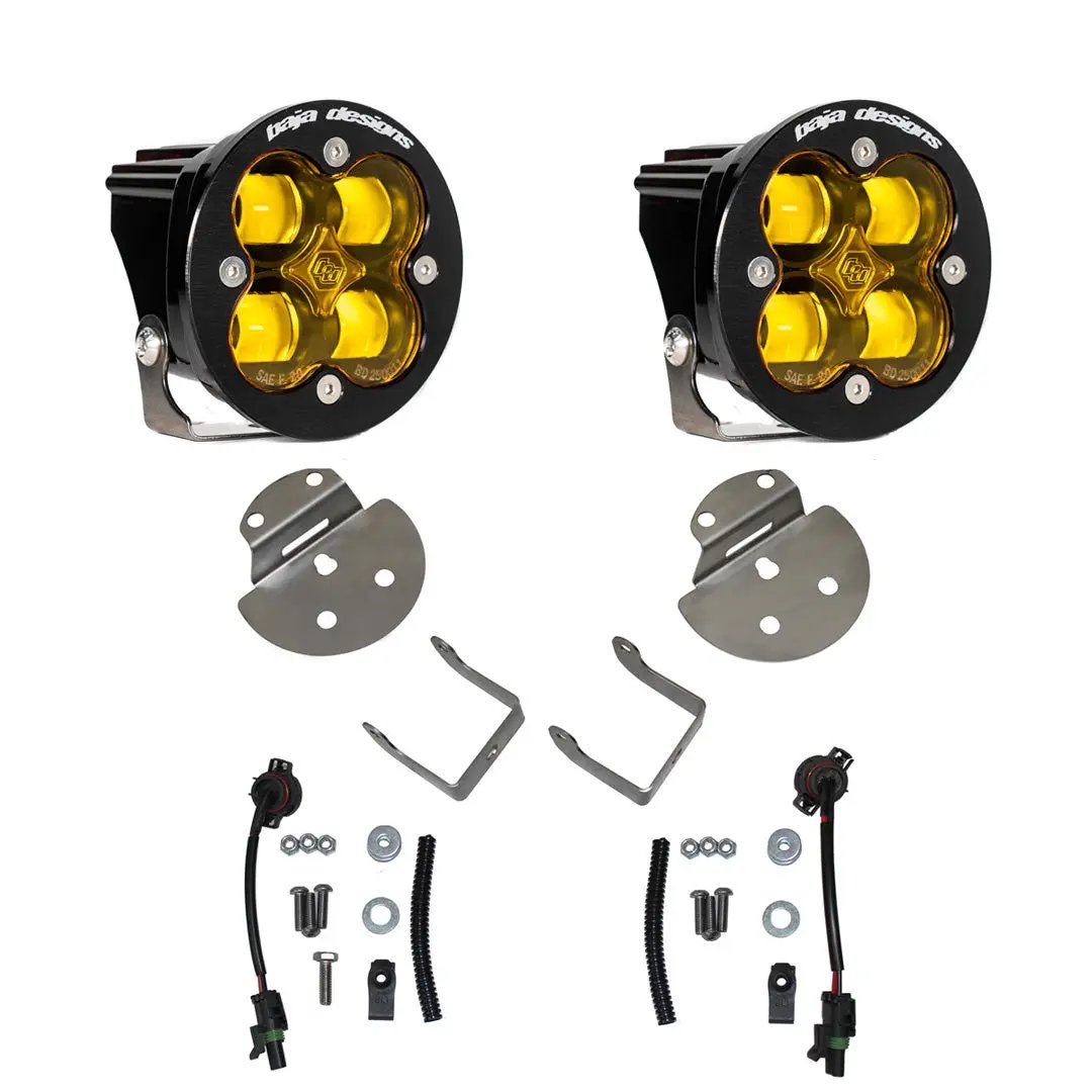 Baja Designs Squadron SAE Fog Pocket Kit - '15-19 Colorado/Canyon / Silverado/Sierra 2500HD/3500HD (SAE Fog; Baja Amber) by Baja Designs