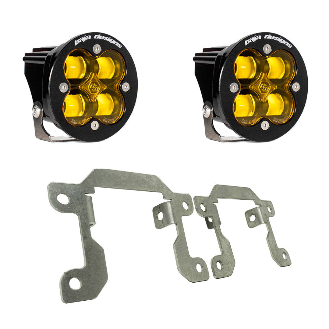 Baja Designs Squadron SAE Fog Pocket Kit - '19-23 Ranger; '21-25 Bronco w/ OE Plastic Bumper (SAE Fog; Baja Amber) by Baja Designs