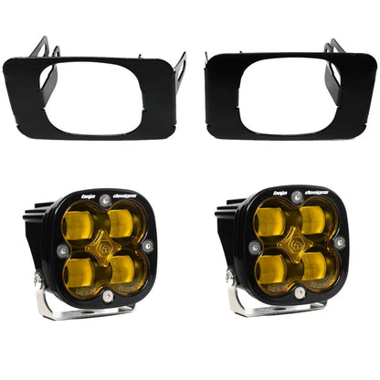 Baja Designs Squadron SAE Fog Pocket Light Kit - Ford 2015-20 F-150; 2017-22 F-250/350 Super Duty (Light Pattern: SAE Fog; Color: Amber) by Baja Designs