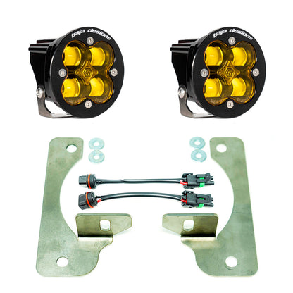 Baja Designs Squadron-R SAE Fog Pocket Kit - '20-26 Gladiator / '18-26 Wrangler JL; w/ OE Rubicon Bumper (SAE Fog; Baja Amber) by Baja Designs